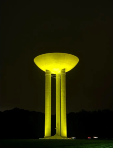Read more about the article Bell Works Water Tower Lights Up For Childhood Cancer Awareness Month